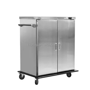 Small Commercial Stainless Steel Delivery Cart Double Door 6-Layer Food Warmer with Heating and Insulation Voltage 220V