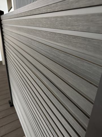 Waterproof Modern Building Safety Private Wpc Fence Wpc Fence Whole Production Line Co-extrusion Capped Fence