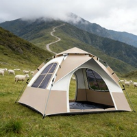 Tente de camping pop-up ultralégère à ouverture rapide automatique, une chambre, avec tissu imperméable, design portable