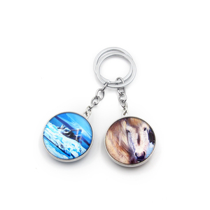 Logo <span class=keywords><strong>personnalisé</strong></span> couleur impression tourisme Animal City Double face <span class=keywords><strong>cabochon</strong></span> en verre <span class=keywords><strong>porte</strong></span>-clés rond transparent verre cercle <span class=keywords><strong>porte</strong></span>-clés - Product Image 6