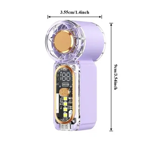 Ultra-Long Battery Hot Sale Outdoor Water <b>Cooled</b> <b>Usb</b> Charging Handheld Folding Desktop Humidification Spray Fan - Product Image 3