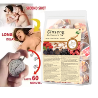 Teh Xingcha Ginseng Alami Enam Harta Karun Teh Tradisional Cina Lima/Sepuluh Harta Karun Teh Herbal Kesehatan untuk Vitalitas Pria