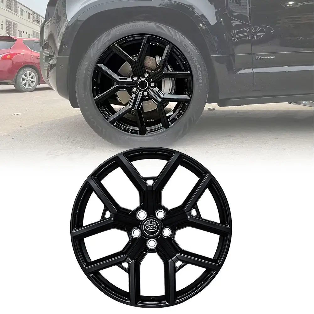 racing forged aluminum passenger car wheels 5x120 wheels 22 inch defender wheels gloss black for land rover defender rims