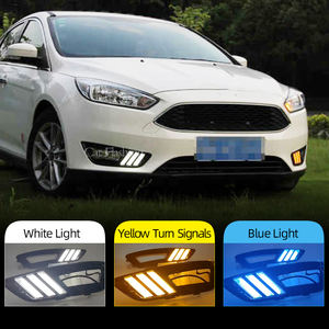 Voiture LED Feux de jour Lumière Jaune Clignotants Fonction Étanche DRL Lampe Pour <span class=keywords><strong>Ford</strong></span> <span class=keywords><strong>Focus</strong></span> 3 Mk3 2015 2016 2017 2018 - Product Image 5