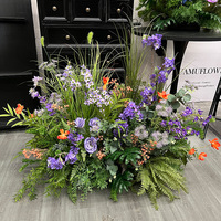 Décoration Florale Artificielle Finie pour Mariage, Composition Florale de Sol pour Fête et Événements