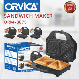 ORVICA Máquina para Hacer Sándwiches Calientes de Doble Cara, Multifuncional, con Múltiples Placas para Waffles y Tostadas, para el Desayuno - Product Image 4