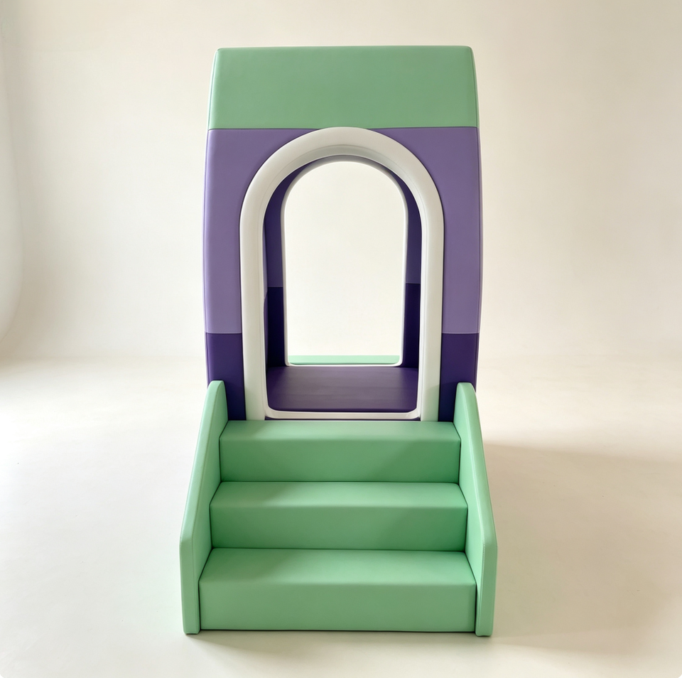 Soft Play Rocket Climber with clear Window Rocket Play Structure with ...