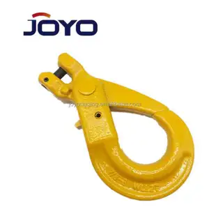 G80 G100 High Quality rigging of Drop Forged Alloy steel clevis self-locking safety hook,european type,CE,ISO9001...