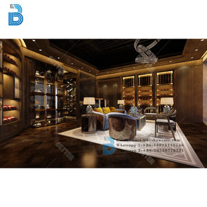 Tủ trưng bày cao cấp với cửa kính bằng gỗ chai rượu hiển thị tủ rượu Kệ rượu hiển thị giá với ánh sáng - Product Image 6