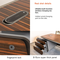 Bureau de direction moderne haut de gamme en bois pour PDG et managers - Couleur et taille personnalisables de luxe