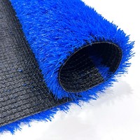 Gazon artificiel bleu 20mm 30mm, tapis de gazon synthétique coloré en rouleau pour terrains de padel, terrains de hockey, aires de jeux et événements