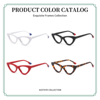 Lunettes de vue unisexes vintage en acétate, monture optique tendance, logo personnalisé