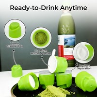 Bouchon de bouteille innovant pour thé matcha, 28 mm, ajustement universel, 100 % pur naturel, vert brillant, norme européenne, 0 % additifs, distribution de poudre