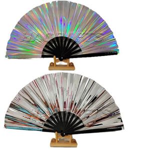 Abanicos Plegables de Bambú con Impresión Personalizada, Reflectantes a los Rayos UV, Grandes, Decorativos, para Festivales, Fiestas y Accesorios para Mujeres - Product Image 4