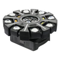 Lumière à effet Hercules dorée à 8 bras, RGB 4-en-1, DMX512, pour fêtes, clubs, bars, éclairage de scène DJ