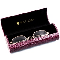 Étui à lunettes en cuir PU effet peau de serpent Bestpackaging, boîte à lunettes de soleil magnétique portable, personnalisable avec logo
