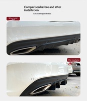 Aksesoris Mobil Suplai Pabrik, Splitter Bibir Bumper Belakang untuk Mercedes Benz C Class W205 Facelift 2019-2021