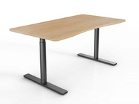 Bureau électrique à cadre métallique réglable Table assise et debout Bureau à hauteur réglable