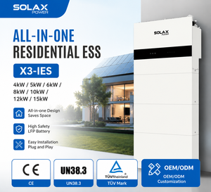 Système d'onduleur solaire hybride 15 kW <span class=keywords><strong>SolaX</strong></span> <span class=keywords><strong>X3</strong></span>-IES Plug & Play avec stockage de batterie solaire résidentiel et batterie au lithium surdimensionnée 200 % pour panneaux photovoltaïques - Product Image 1