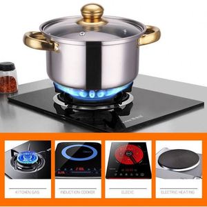 Juego de Utensilios de Cocina Clásicos de Acero Inoxidable con Sartén Antiadherente, Mango Chapado en Oro Ecológico, Juego de Cocina de 1 Pieza - Product Image 3
