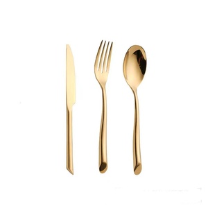 Venta al por mayor logotipo personalizado Hotel cocina cubiertos cuchillo tenedor cuchara conjunto de acero inoxidable de alta calidad - Product Image 1