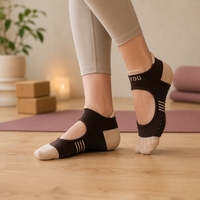 Chaussettes de yoga tricotées pour femmes, personnalisables, antidérapantes pour le Pilates et la barre, haute qualité