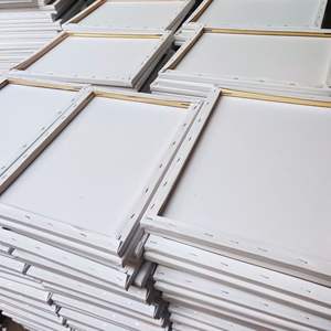 Kit de marco de dibujo de lienzo en blanco de madera para niños y adultos, marco de lona de algodón estirado 100% al por mayor - Product Image 3