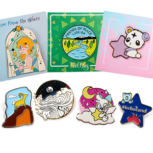 Fabricante lindo diseño logotipo personalizado moda metal insignia solapa duro esmalte pines personalizados - Product Image 1