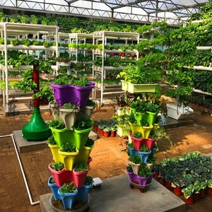 Kits de Cultivo Vertical Apilables de Plástico con Soporte, Torre Vertical para Plantas, para Usar con Flores/Plantas Verdes, Soporte CLÁSICO - Product Image 6