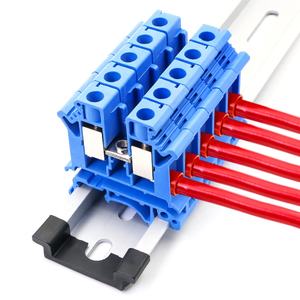 UK 10N bleu 24-8AWG 0.5-10mm 800V/76A pince à vis câble montage connecteur <span class=keywords><strong>électrique</strong></span> Din Rail <span class=keywords><strong>bornier</strong></span> - Product Image 1