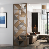 Paravent moderne en acier inoxydable 304, style tribal, panneau décoratif ethnique, séparateur de pièce, décoration murale pour hall d'hôtel, design d'intérieur
