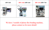 Machine de collage de câbles flexibles CHENGCHENG HW-618/HW-718 pour réparation de câbles flexibles d'iPhone, réparation de rétroéclairage et de pression tactile, avec PLC à deux ou quatre roulements