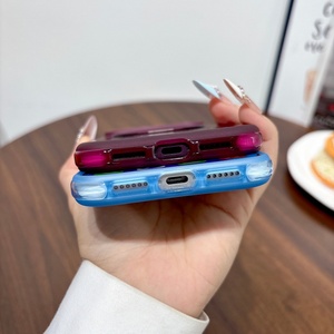 เคสโทรศัพท์ใสแม่เหล็กสุดหรูสำหรับ iPhone 18 14 15 16 17 Pro Max แบบ 360 องศา °   ขาตั้งวงแหวนโลหะ ฝาหลังกันกระแทกสี่มุม - Product Image 5