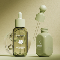 Único cuadrado 30ml 50ml blanco negro rectángulo PETG plástico loción suero cuentagotas botella para líquido