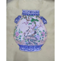 Vase chinois LINGFENG peint à la main pour collectionneurs, motif dragon Wucai, glaçure cinq couleurs, style Ming, cadre photo en forme de rouleau de soie