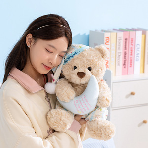 Bonnet de <span class=keywords><strong>nuit</strong></span> personnalisé avec logo, motif étoile et lune, ours en peluche, jouet en peluche, dessin animé, ours de <span class=keywords><strong>bonne</strong></span> <span class=keywords><strong>nuit</strong></span>, animaux en peluche, poupées, coussin décoratif pour canapé - Product Image 5