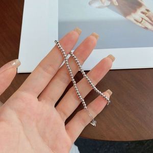 Dylam Minimalist Simple Design 925 Sterling <b>Silver</b> <b>Beaded</b> Chain Bracelet for Women Daily Wear Accessories - Product Image 4