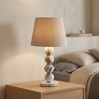 Lampe de table en lin marbré, lampe de chevet, lampe de sol, éclairage décoratif moderne pour chambre à coucher, salon