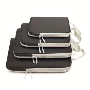 Lot de quatre sacs de rangement numériques tendance en polyester pour cosmétiques, étanches avec fermeture éclair, cubes de rangement pour vêtements 36-55L - Product Image 6