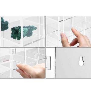 Présentoir de roche réglable Vitrine de stockage de pierres acryliques transparentes Vitrine de support de pièces de collection en cristal minéral Organisateur Vitrine - Product Image 5