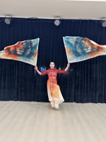 Voile de danse du ventre - Drapeau de culte, accessoire pour la danse du ventre et la danse orientale, spectacles de scène, vêtements de danse pour les spectacles de fête