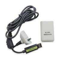 2In1 4800mAh Rechargeable Pour Xboxes 360 Gamepad Battery Kit Pour Xboxes 360 Joystick Battery Charger