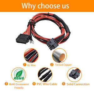 Kabel Rakitan Molex3.0 2 4 6 8 10 12Pin dengan Isolasi PVC, Kabel Elektronik - Product Image 5