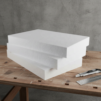Bloc de mousse de polystyrène non fini, léger, surface lisse, sculptable, pour fournitures artistiques et décoration d'événements, emballage en vrac
