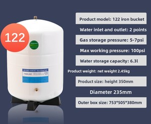 Réservoir de pression pour purificateur <span class=keywords><strong>d</strong></span>'<span class=keywords><strong>eau</strong></span> standard RO-122, réservoir de stockage en acier de 3,2 G, remplacement pour filtre RO domestique - Product Image 4