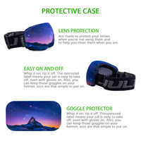 Housse de protection pour masques oculaires et lunettes de ski en microfibre, avec logo personnalisé, emballage souple, anti-rayures et anti-poussière, pour le voyage, vente en gros