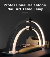 Lampe à ongles demi-lune pour salon de manucure, extensions de cils, tatouage, soins de la peau, lampes de bureau en forme de U pour ongles