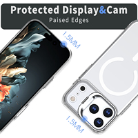 RDJJ pour iPhone 18 Pro Max – Coque transparente avec support et protection d'objectif, qualité supérieure garantie, fabrication usine