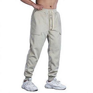 High Quality Sport Jogger Trousers Cotton Polyester <b>Canvas</b> <b>Plain</b> Dyed Mid Waist Eco Friendly Breathable Drawstring Closure - Product Image 2