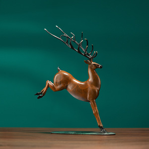 Adorno de Cobre y Latón con Forma de Ciervo, Decoración para Mesa, Objeto Decorativo Irregular con Forma de Animal para Todas las Estaciones - Product Image 3